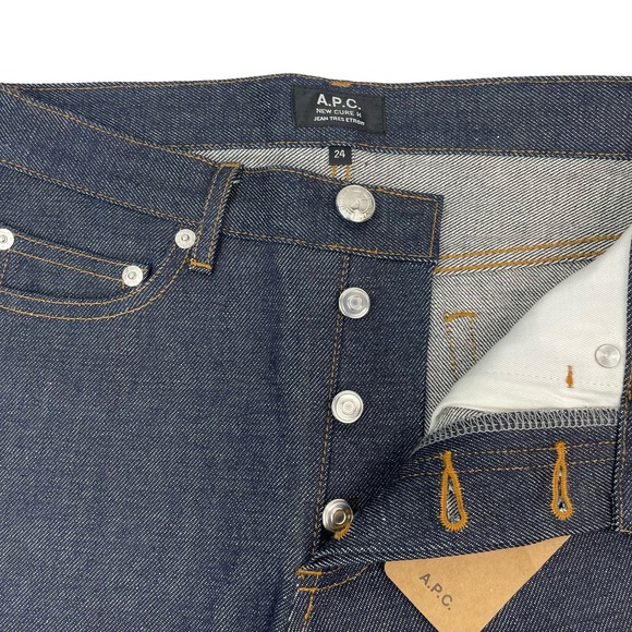 NWT A.P.C. Men's New Cure H Jean Tres Etroit Sz 24 Indigo - Picture 9 of 12